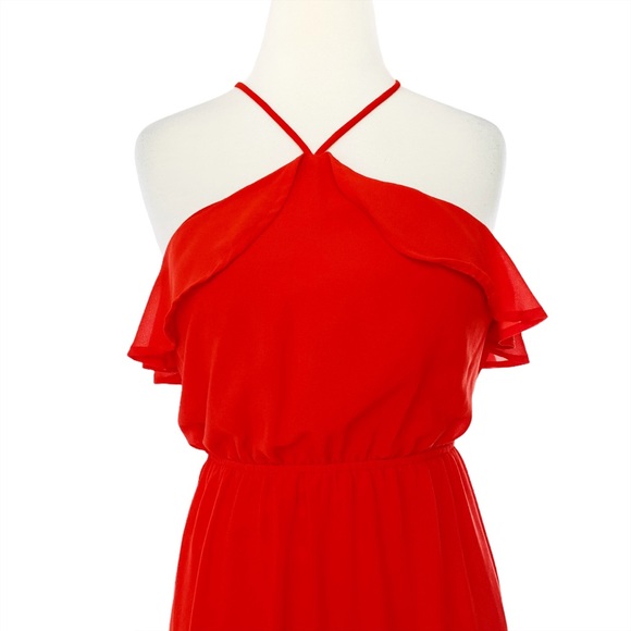 Monteau ruffle halter dress size S - Picture 2 of 5